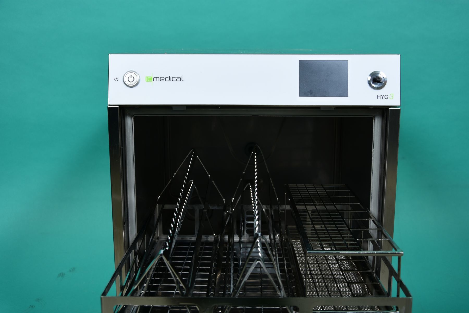 IC Medical HYG 3, Thermodesinfektor mit geöffneter Tür - Detailansicht