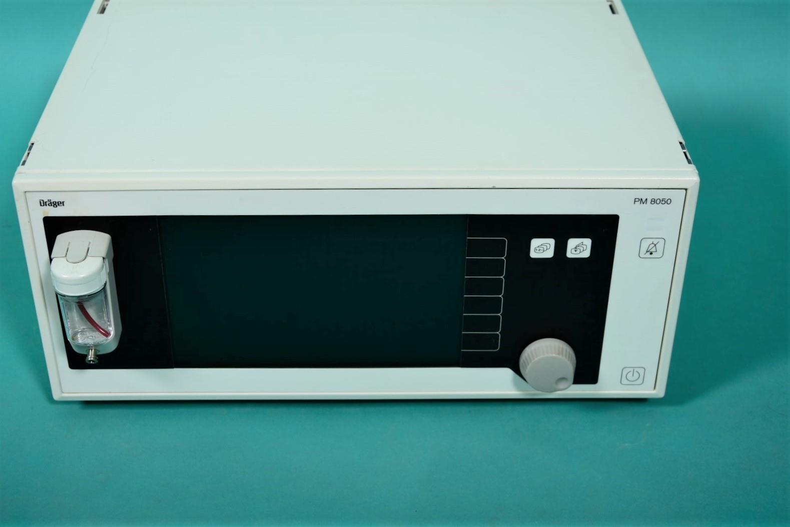 DRÄGER PM 8050 Atemgasmonitor mit SPO2 Messung-Vorderansicht