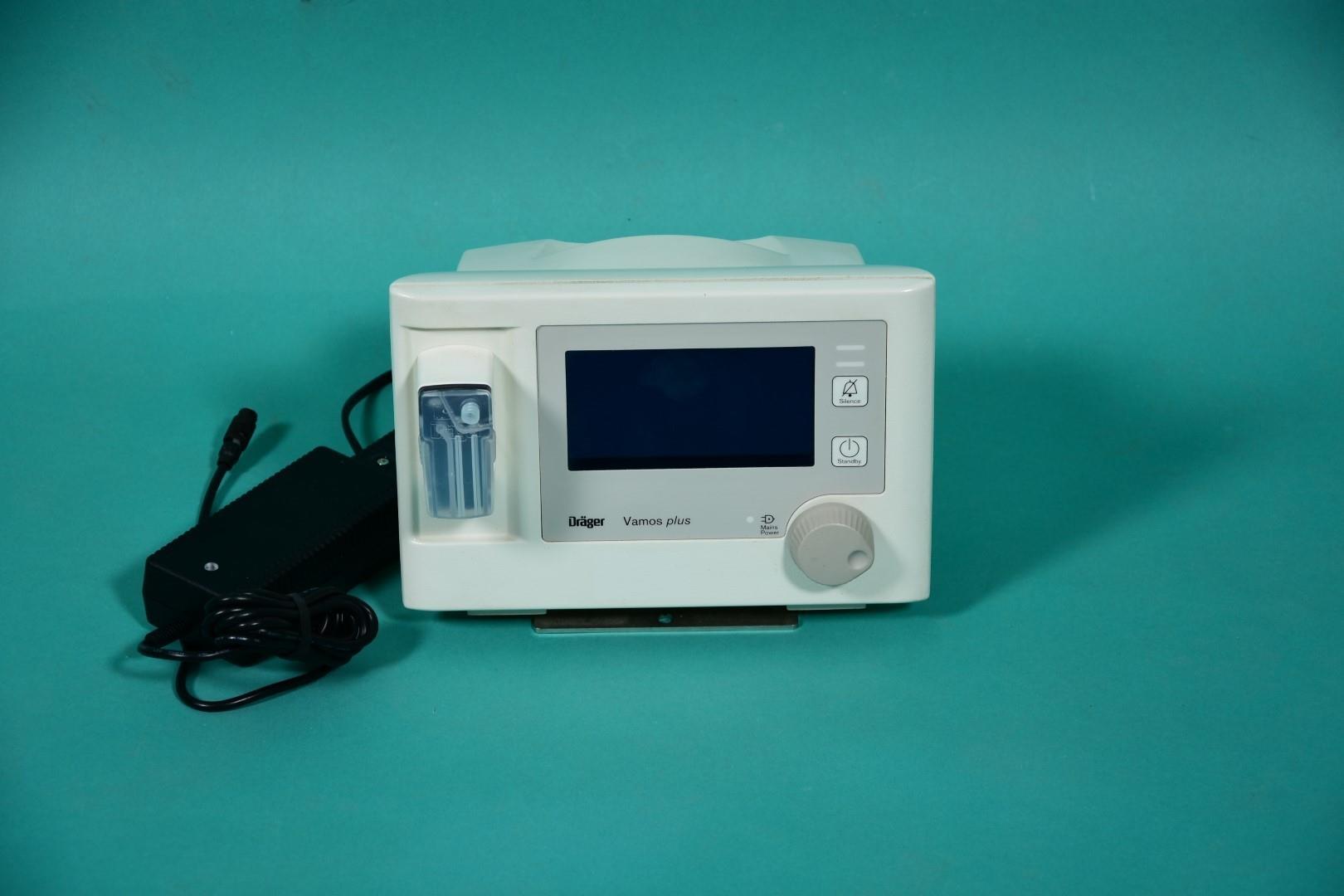 DRÄGER Vamos plus Anästhesiegas-Monitor -Vorderansicht DRÄGER Vamos plus Anästhesiegas-Monitor -Vorderansicht