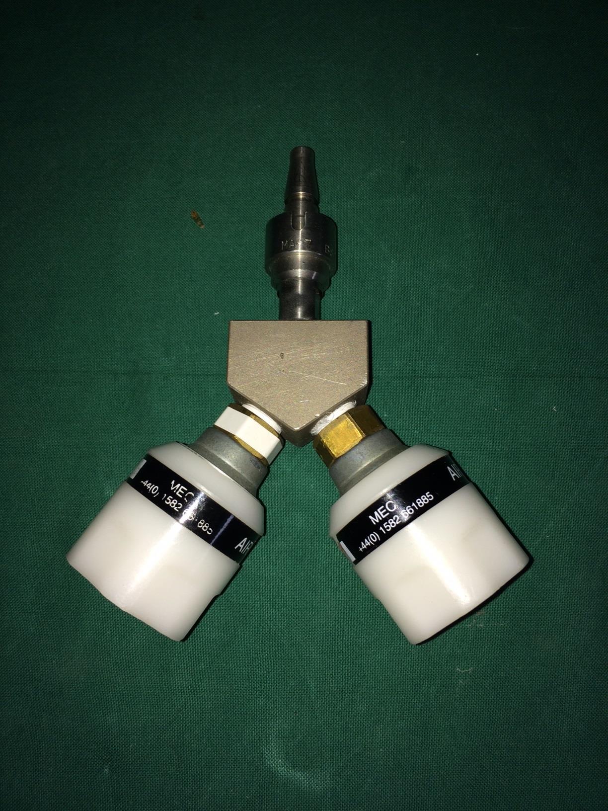 Quick release O2 coupling, double, with Y-piece,