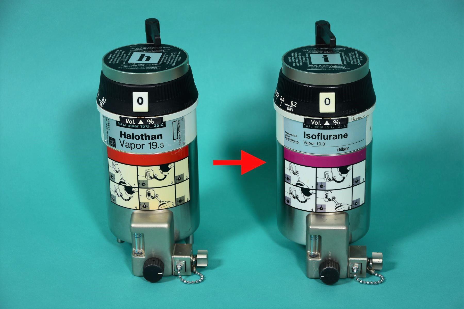 Vaporiser refitting 19.1/19.for isoflurane