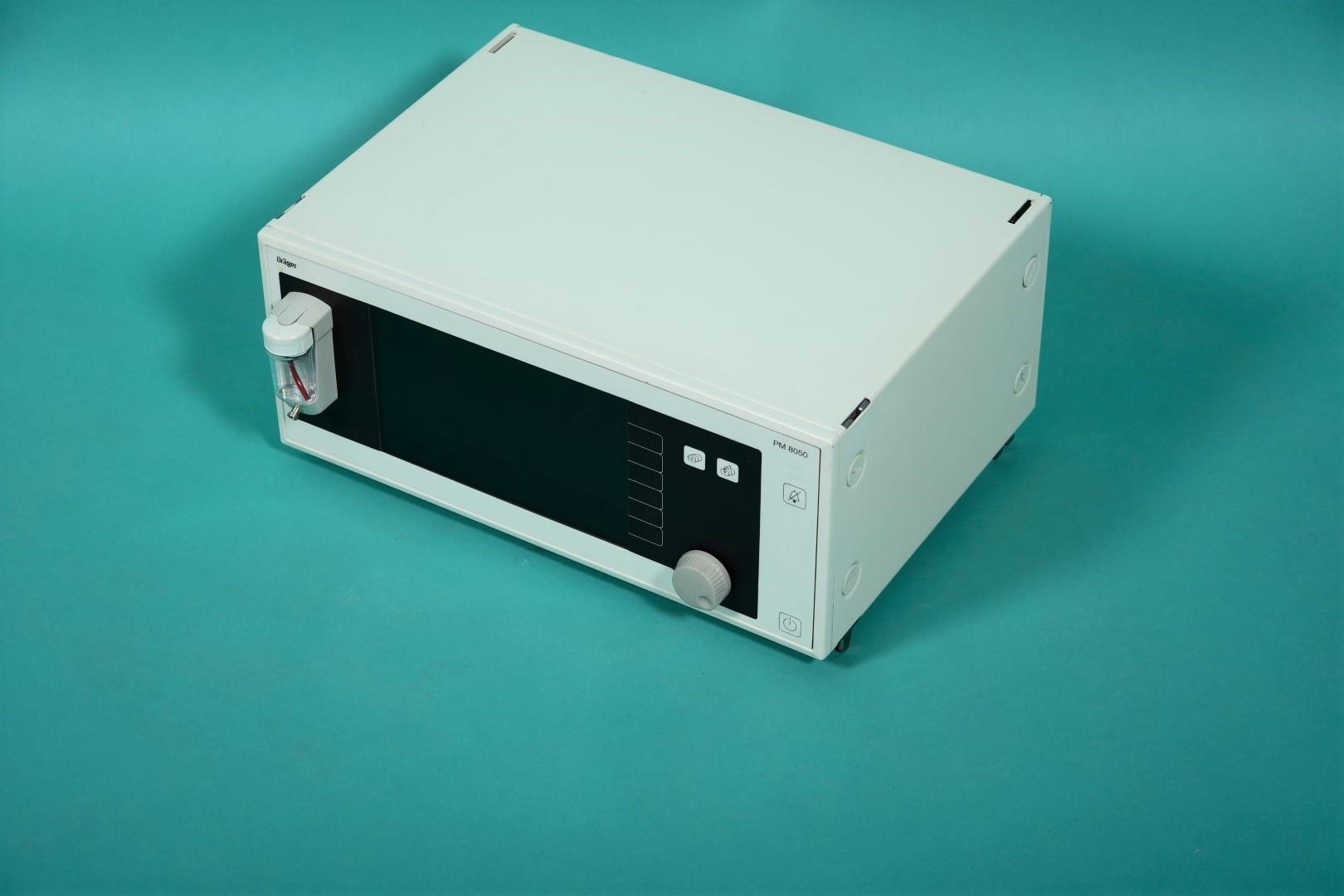 DRÄGER PM 8050 Atemgasmonitor mit SPO2 Messung-Seitenansicht