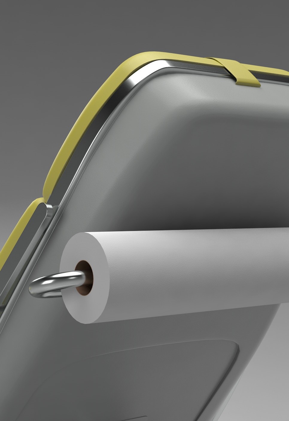 Paper roll holder at the back rest for 600 mm paper roll,