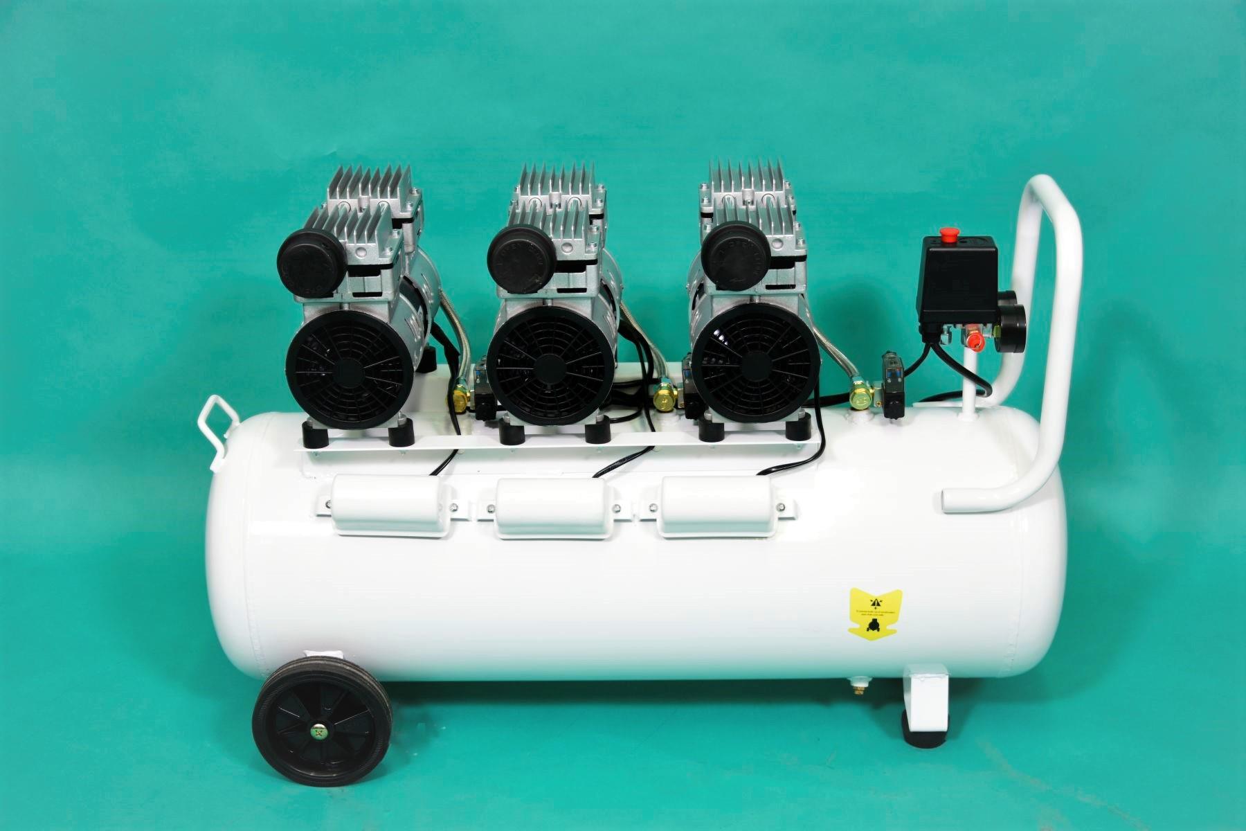 SILENT compressor for compressed air, operating