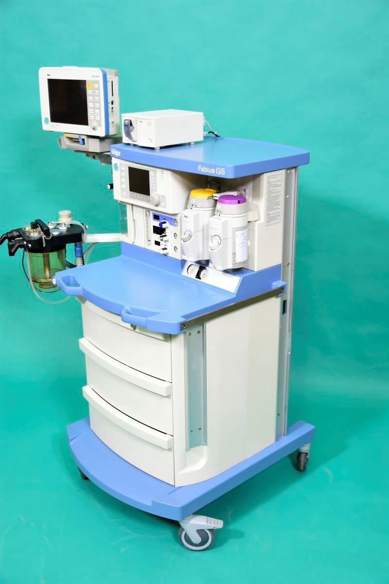 DRÄGER Fabius GS, Infinity Gamma XL Scio Oxy Fou -Seitenansicht DRÄGER Fabius GS, Infinity Gamma XL Scio Oxy Fou -Seitenansicht