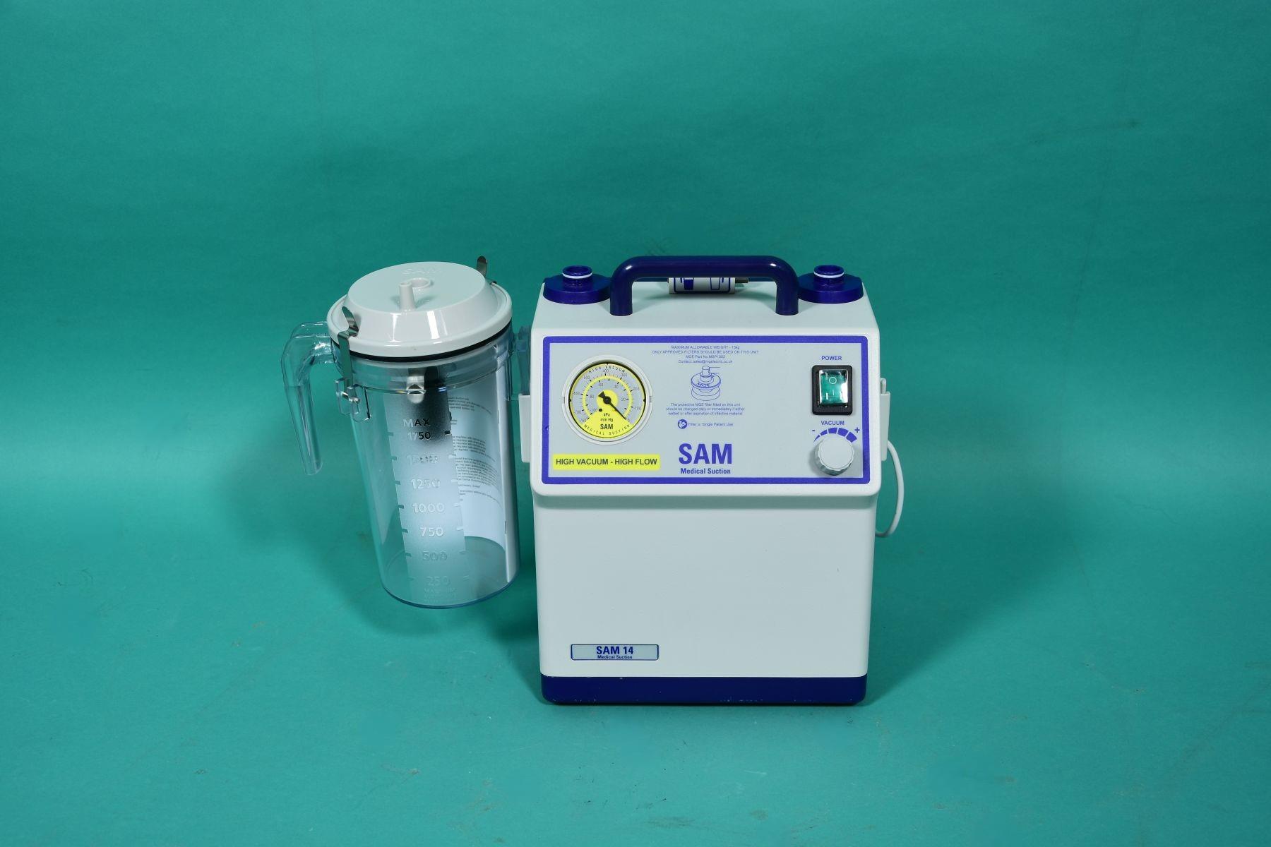 MGE SAM 14, tragbare Absaugpumpe - Komplettansicht